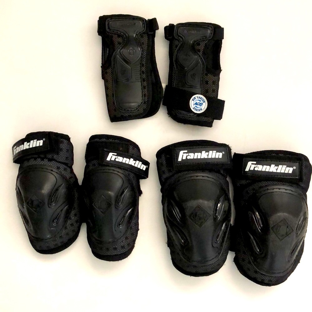 Franklin 6 piece protective gear youth elbow, knee and wrist pads size medium